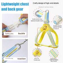 Lightweight Dog Harness: Adjustable, Durable 360° Breathable Mesh Pet Vest Harness, Soft & Comfortable, Breathable Mesh, Macaron Color Pet Dog Leash, Traction Strap, Vest-Style Chest Harness, Suitable For Small, Medium, Large Dogs - Yellow - View 8