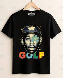 Tyler Golf The Creator T-Shirt, Unisex, Hip-Hop Rap Style, Women's Blouses, Blouses, Casual Blouses For Women, Women's Tops, Tops, Unisex. - 黑色 - 查看 1