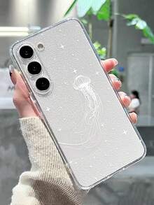 海洋透明星空水母彩繪防摔手機殼，適用於三星系列 - 彩色 - 查看 4