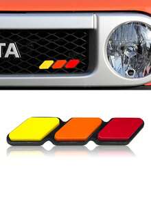 TRD Grille Emblem Decoration, 3-Color Upgraded Badge Decor Accessory - Universal Fit For Tacoma, 4Runner, Tundra And Other Mesh Or Slotted Grilles - A - View 2