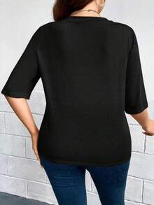 Chaqueta regular para mujer, cárdigan de verano - Negro - Ver 2