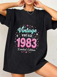 Limited Edition Vintage 1983 Shirt, 41st Birthday T-Shirt, 1983 T-Shirt, 80s Birthday, Birth Year T-Shirt, 41st Birthday Gift For Her - 2 - 查看 2