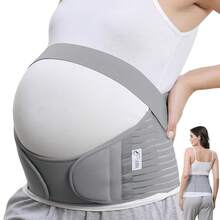 Care Pregnancy Belly Band Maternity Belt, Back/Abdomen/Waist/Pelvis Support (Size M, Black Color) WOUC - Grey - View 3