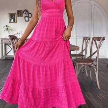 Holidaya New Vintage Floral Birthday Wedding Multi-Layer Patchwork Cute Bow Tie Dress For Women - Azul Marino - Ver 6