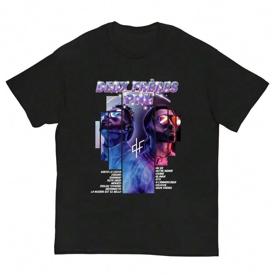 Summer 2026 T-Shirt From French Rapper PNL Dans La Légende, Y2K Cotton Clothing For Men And Women, Fashionable Breathable Short-Sleeved Shirt - 款式 - 查看 1