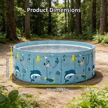 无需充气无需安装游泳池，大型户外夏季游泳池，家用圆形游泳池，便携式可折叠戏水池，适用于庭院、阳台、海滩、露营等场所，可折叠且节省空间 - B - 查看 8