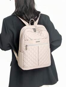 Mochila impermeable de gran capacidad, de moda y versátil - Beis - Ver 4