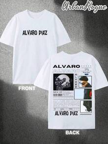 Doble cara Camiseta para Hombre Casual y Moderna Alvaro Diaz Estilo Urbano con Diseño de Artista en Frente y Detalles Gráficos en la Parte Trasera Ropa de Hombre con Estilo Playeras Sudaderas y Camisas Cómodas Ideal para Uso Diario Trabajo y Salidas Fácil de combinar muestra tu estilo - Negro - Ver 6