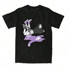 Dam- och herr-T-shirts, Sommarskjortor, Sommarblusar, Sommarkläder för fankonserter för kvinnor, Sommarkläder för födelsedagar, Familjekläder - Svart - Visa 7