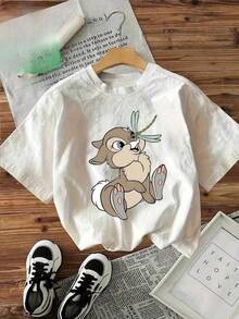 100% Cotton. One T-Shirt (Outfit Suggestion Only). Loose-Fitting Printed T-Shirt. This Simple Yet Stylish Piece Features A Tropical-Inspired Letter Print, Making It A Must-Have For A Relaxed Holiday Look, Perfect For Occasions Like Labor Day And Mexican Independence Day. - 白色 - 查看 6