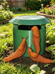 5件耐用蝸牛與蛞蝓陷阱－塑料蔬菜與花卉籠，害蟲防治，3.94x4.33英吋，無需電源或電池，花園蛞蝓陷阱，5/3/1件可選，秋季裝飾，臥室裝飾，聖誕裝飾，客廳配件，派對用品，萬聖節裝飾，畢業裝飾，家居用品，萬聖節家居裝飾，浴室裝飾，旅行必需品，臥室配件，清潔用品，浴室配件，旅行必需品，家居用品，家居必需品 - 多色 - 查看 1