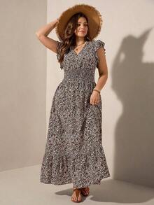 Comfylo Vestido casual de vacaciones largo con estampado de paisley talla grande, estilo boho, atuendos de verano boho de dinero viejo para mujeres, atuendos de primavera break rave, atuendos de festival de primavera break - Multicolor - Ver 8
