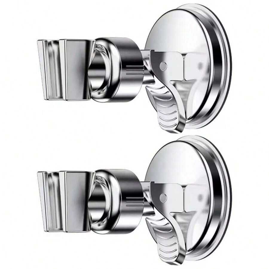 360° Adjustable Self-Adhesive Shower Head Holder, Strong Vacuum Suction Cup Shower Head Bracket, Adjustable Shower Head Base, Drill-Free Wall Mounted Bathroom Accessory - A - View 1