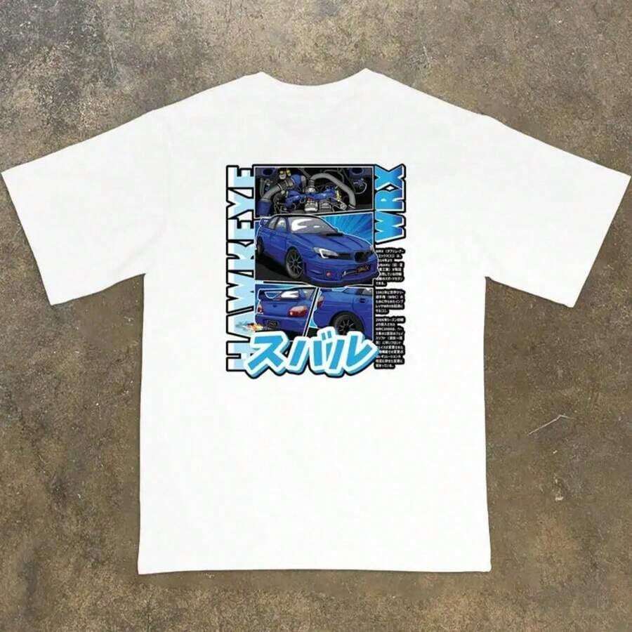Versatile Short-Sleeve T-Shirt In Pure Cotton With Fun Eye Design, Classic European And American Style, For Couples - White 5 - View 1