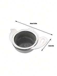 1pc Stainless Steel Tea Infuser, Creative Tea Strainer, Lace Mesh Tea Accessory, Teapot, Double Ear Tea Filter, Kung Fu Tea Set Accessory, Suitable For Eid Al-Fitr And Eid Al-Adha - Multicolor - View 10