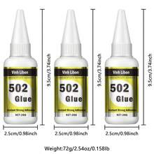 1-3支装家用DIY 502强力胶，快速固化氰基丙烯酸酯瞬干胶，可粘合塑料、金属、木材、橡胶、玻璃等材质，适用于工艺品制作和破损物品修复。 - 多色 - 查看 11