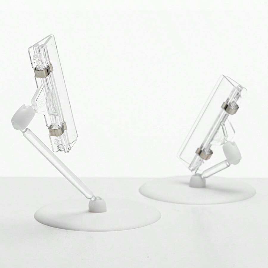 AMBITFUL Mini Portable Clip Stand Photography Props, Suitable For Black/White/Gold/Silver Paper Cards And Backdrops - View 1