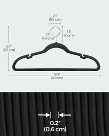 SONGMICS Heavy-Duty Clothes Rack, Metal Closet Organizers And Storage System, Freestanding Wardrobe Closet Garment Rack With Shelves - 墨黑色 - 查看 5