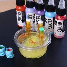 20個一次性紋身墨水杯架，透明紋身針清潔架，塑料紋身配件墨水杯，紋身師和紋身工作室的便捷收納工具 - 彩色 - 查看 3