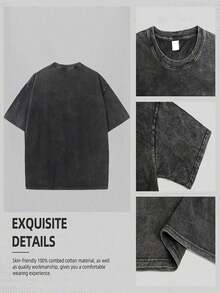 2026 Nueva Moda en Ropa Vintage de Verano, Nueva Camiseta Vintage con Estampado de Cara de Leopardo, Cuello Redondo Casual, Manga Corta Tie-Dye, Hermosa Blusa Versátil Personalizada para Mujer, Tops Holgados y Cómodos para Mujer, Moda Coreana para Mujer - Negro 3 - Ver 4
