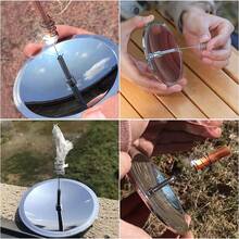 Solar Igniter, Solar Spark Lighter, Windproof Emergency Camping Survival Tool, Parabolic Mirror Lighter, Suitable For Outdoor Hiking, Home Gardening - Multicolor - View 3