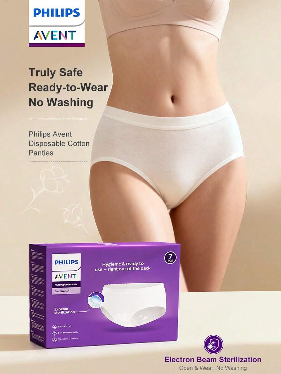 Philips Avent Ultra-Thin Quick-Drying Travel Underwear For Women (7pcs/Box) - View 1