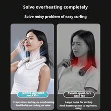 Lenovo Portable Neck-Hanging Dual Ice Cooling Fan | 5-Speed Adjustable Semiconductor Cooling, Bladeless Turbo High Airflow, Ultra-Quiet Long Battery Life, Outdoor Commute Wearable Air Conditioning Fan - Neck Fan - View 6