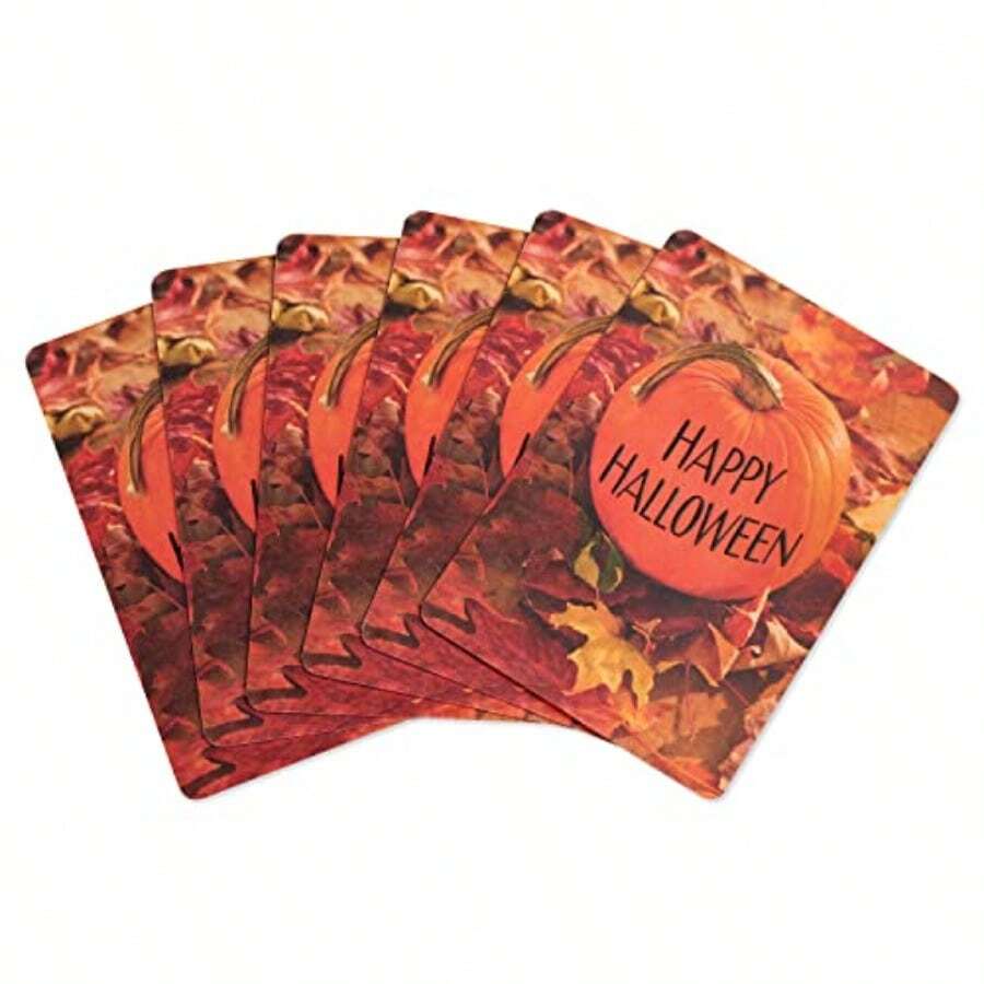 American Greetings Embossed Card 6-Count Assorted Halloween Pumpkin 5883295 - 微笑的理由 - 查看 1