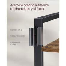 VASAGLE Librería de 4 Niveles, Biblioteca, Estantería para Oficina, Salón, Dormitorio, 24 x 40 x 107 cm, Industrial, MLLS099B01 - Tinta negra rústica - Ver 6