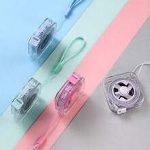 Retractable Soft Tape Measure With Hanging Cord And Button, Double-Sided CM/Inch Scale, Press-Lock, Ergonomic Design, Portable Ruler Suitable For Body Measurement, Sewing And DIY Crafts (Multi-Color), Back To School - Multiple Styles - View 3