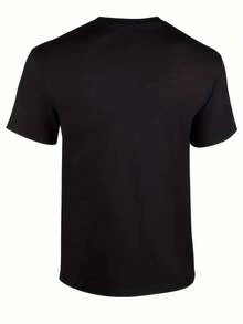 Unisex 100% Cotton Crew Neck T-Shirt - Soft And Breathable Fabric, Simple And Casual Design, Suitable For Daily Wear And Gardening Activities, An Excellent Gift For Birthdays/Christmas/Halloween/Thanksgiving. - 黑色 - 查看 2