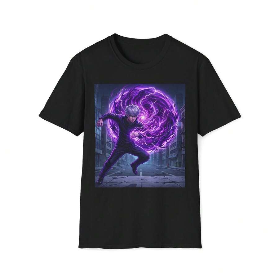 Graphic Gojo Hollow Purple T1EE220g Cla-Ssic Cotton T-Shirt - UniS-Ex - The Shirt You A-Lways NeededSuitable For All People, Whether WoM-En Or M-Enhigh-Quality Durable Fabric Suitable For All Seasons,Ft To The Touch But Built To LastBreathabletops WoM.En Fall OutfiT.S For WoM.En VaC.Ation OutfiT.S WoM.En Easter, St. Patrick's Day Costume - 黑色 - 查看 1