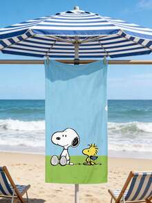 Khăn tắm biển Snoopy bán chạy nhất, chất liệu sợi siêu mịn, khăn tắm biển hoạt hình cho trẻ em, khăn thấm hút tốt cho mùa hè bên bờ biển. - hình chữ nhật - Xem 10