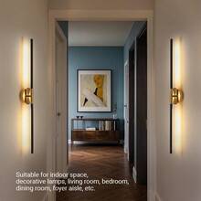 wamblz Modern LED Wall Lamp Wireless,Battery Operated Wall Light With Remote Control Dimming Timing LED Lights Room Decor Bedroom Beside Lamp,Suit For Living Room Study Picture Background Holiday Gifts - Gold - View 2