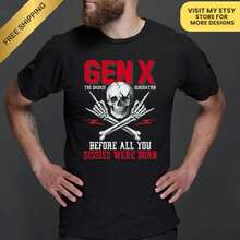 Gen X-Shirt: Generation - Unisex Ring-Spun Tee - Black - View 5