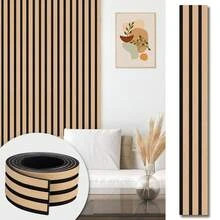 WoStick 1 Roll Removable Wood Grain Wallpaper, Faux Wood Texture Wavy Pattern, Waterproof EVA Foam Wall Decor - one-size - View 18