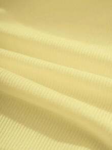 Camiseta sin tirantes con cuello cuadrado, cintura fruncida y sujetador acolchado sin aros - Amarillo claro - Ver 5