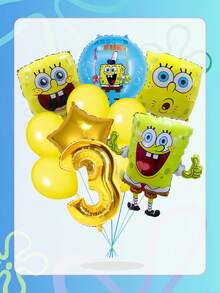 SpongeBob SquarePants 角色氣球套組含1-9歲生日裝飾氣球，適合主題派對背景、桌面中心裝飾及牆面點綴，適用於各種慶祝場合 - decorative set - 查看 15