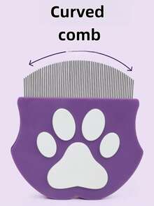 Pet Face Brush, Small Face Brush For Dogs, Cats, Rabbits, Comb Teeth Brush, Curved Head Brush, Flea Tail Cleaning Brush - Multicolor - View 5