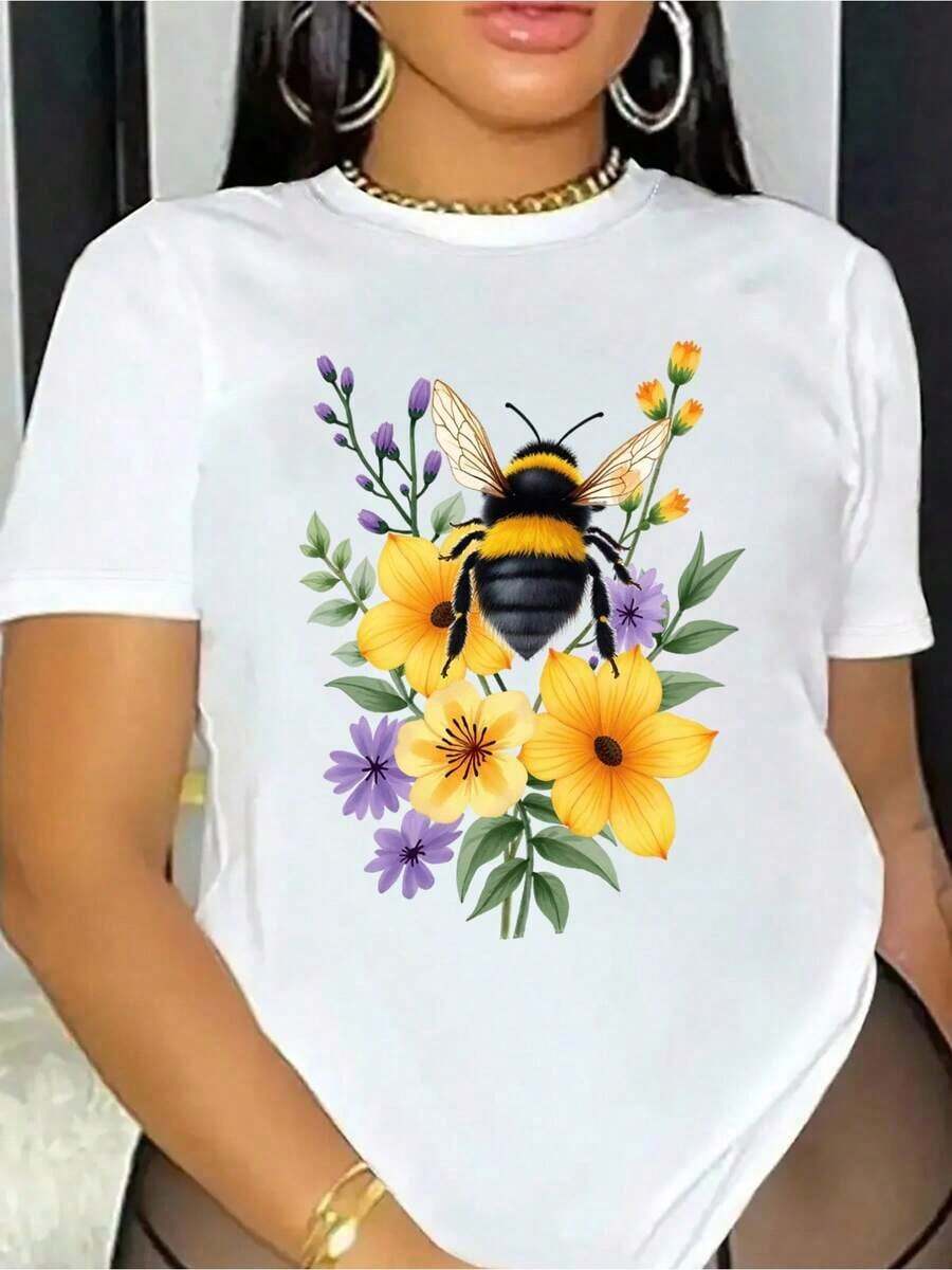 ropa de mujer Wo Elegant White T-Shirt | Tela suave y transpirable, atuendos casuales para el día a día y formales, - Blanco - Ver 1