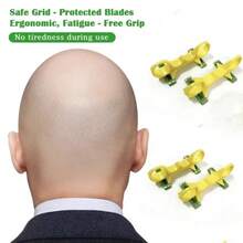 2pcs/Set Rapid Shave Head Clipper, Men's Hair Trimmer, Dual Head Quick Hair Clipper, Manual Shave Head Razor For Men - Safety Razor - View 2