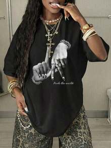 Women T-Shirts - Black - View 3