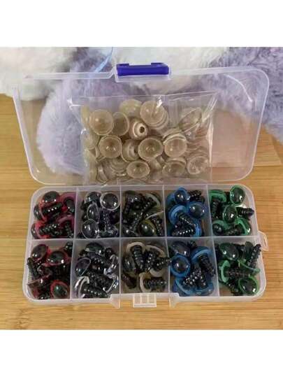 EDCUEBE7 636pcs Plastic Eyes And Noses, Craft Doll Eyes And Bear Noses With Washers, Suitable For DIY Crafts, Crochet Dolls And Plush Toys (Multiple Sizes)