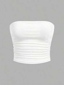 4 piezas Tops de camisola básicos y cómodos con fruncido para mujeres - Multicolor - Ver 7