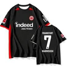 Camiseta de cuello redondo transpirable informal con estampado de Frankfurt 3D del equipo de fútbol de moda de verano para hombre, top de calle para deportes al aire libre - DTKG23N87DTS - Ver 1