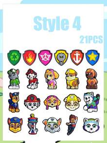Paw Patrol Shoe Charms, Featuring Chase, Mar Shall, Skye, Rubble, Rocky, Zuma & Everest, Cute PVC Decorations For Clogs, Themed Accessories For Party Favors, Festive Celebrations & Goodie Bags, Ideal For Fans To Customize Footwear At Any Gathering - Shoe Flower - View 10