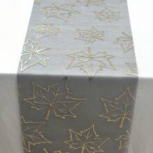 1 Roll Polyester Mesh Black Maple Leaf Table Runner, Skin-Friendly And Breathable, Suitable For Restaurant, Hotel, Wedding, Banquet, Beautifying And Decorating, Embellishing Tabletop, Covering And Accenting - View 8