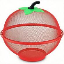 1pc Heavy Duty Metal Fruit Basket With Net Cover - Rust-Resistant Design, Ventilated, With Hanging Hole, Durable Metal Structure, Suitable For Kitchen, Camping, Picnic, Christmas Decor - Reusable Storage Organizer Basket For Fruits - View 15