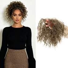 Synthetic Fiber Material Elastic Hair Band, Short Curly Ponytail Wig. Easy To Wear, Suitable For Occasions Such As Dates. - Multicolor - View 8