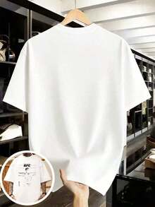 Charles Do Bronx 180GT Men's T-Shirt, Black And White With Wrestler Print, High Quality, Crew Neck, Basic Loose Fit For Men And Women, Breathable, Versatile, Machine Washable, Comfortable, Sizes S-3XL, Essential For Everyday Casual Summer Sports. Men's T-Shirt , Women's Tops, Sweatshirts - 白色 - 查看 3